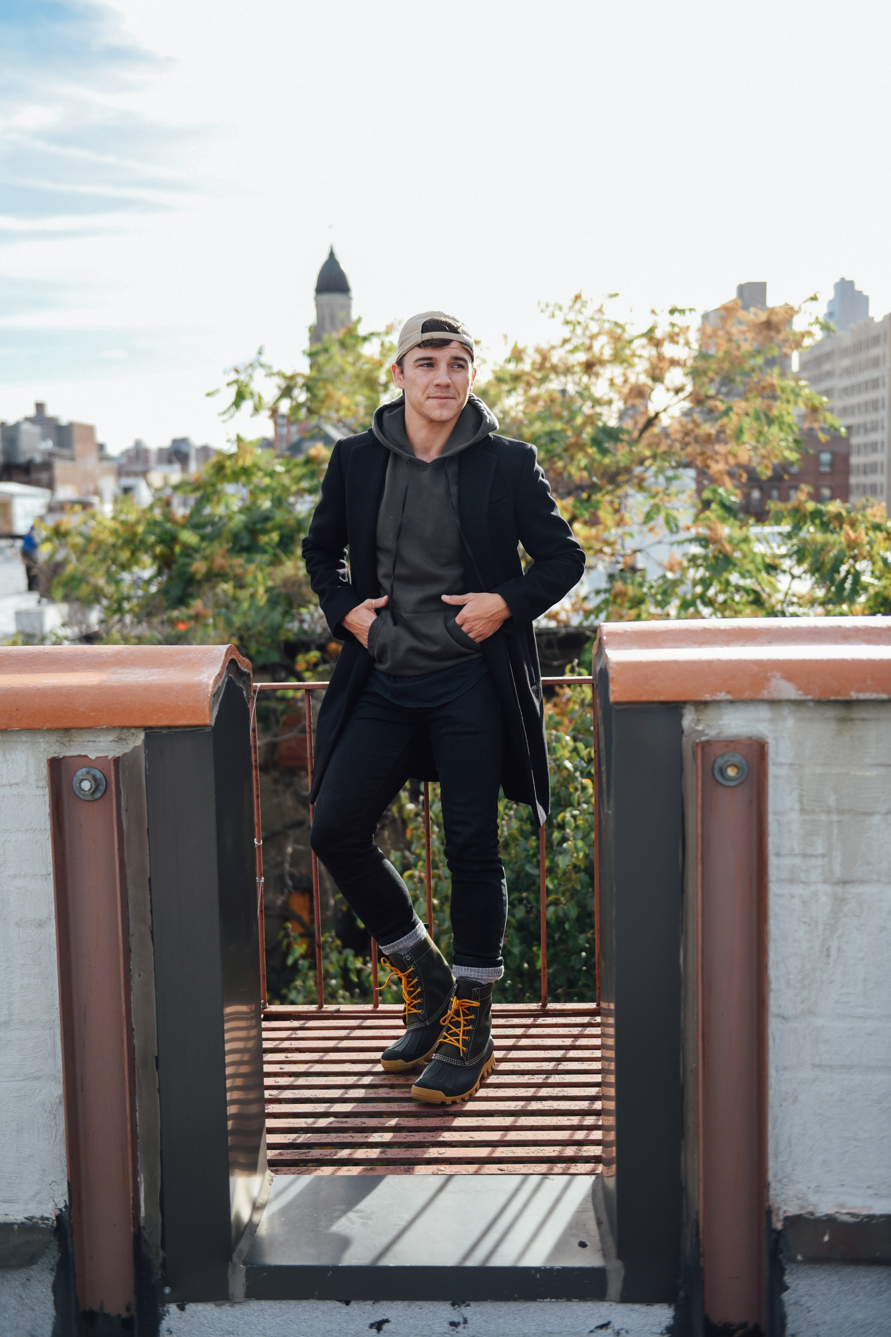Men's Fashion and Lifestyle Blogger Justin Livingston wears Kamik Yukon 6 boots from Zappos in New York City