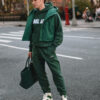 Scout Sixteen - Justin Livingston. NYC Style. Green Sweat Set. California Incline Bel Air Set. Kelly Green Outfit.