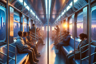 Scout Sixteen - Justin Livingston // NYC Subway at Dusk, created with ChatGPT AI